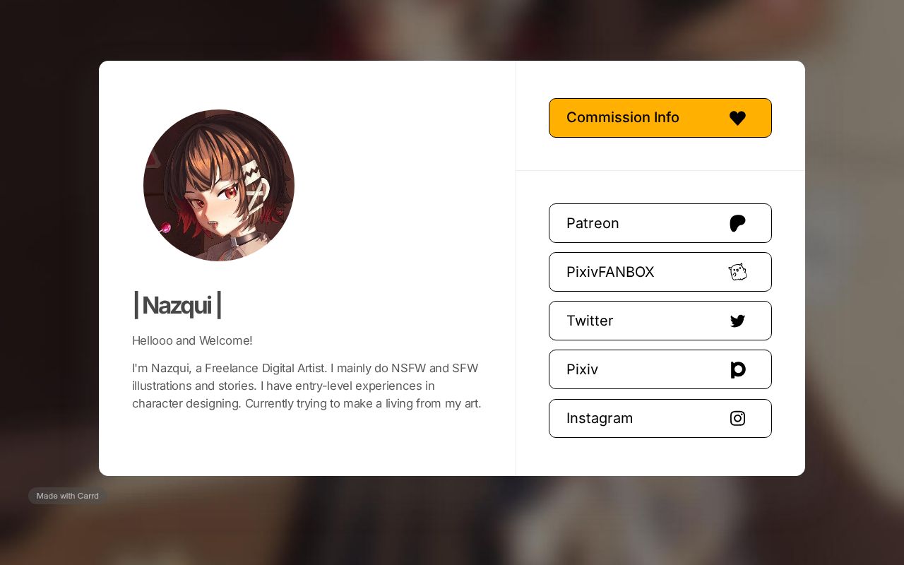 Carrd profile picture for @nazqui